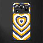 y2k yellow blue hearts aesthetic glass case for mi 11 ultra 5g image