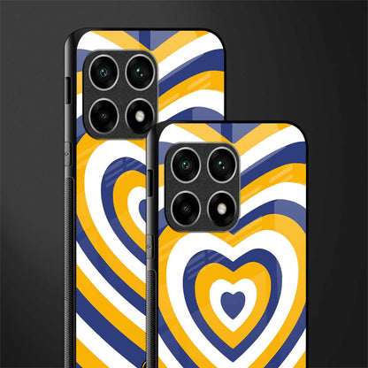 y2k yellow blue hearts aesthetic glass case for oneplus 10 pro 5g image-2