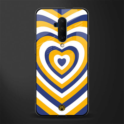 y2k yellow blue hearts aesthetic glass case for oneplus 7t pro image