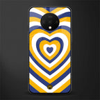 y2k yellow blue hearts aesthetic glass case for oneplus 7t image