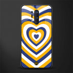 y2k yellow blue hearts aesthetic glass case for oneplus 8 pro image