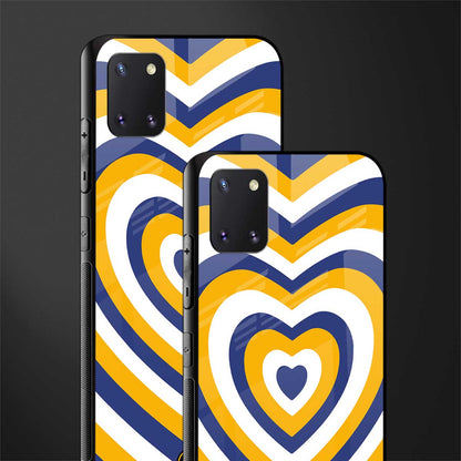 y2k yellow blue hearts aesthetic glass case for samsung a81 image-2