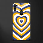 y2k yellow blue hearts aesthetic glass case for samsung a11 image