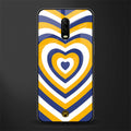 y2k yellow blue hearts aesthetic glass case for oneplus 6t image