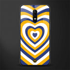 y2k yellow blue hearts aesthetic glass case for oneplus 6 image