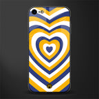 y2k yellow blue hearts aesthetic glass case for iphone se 2020 image