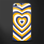 y2k yellow blue hearts aesthetic glass case for iphone 6 plus image