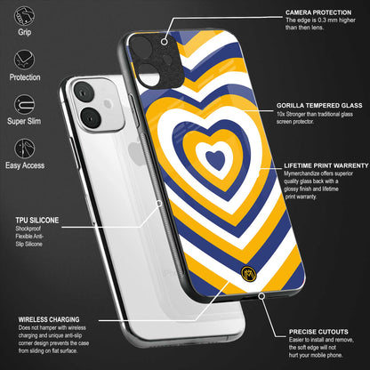 y2k yellow blue hearts aesthetic glass case for redmi note 7 pro image-4