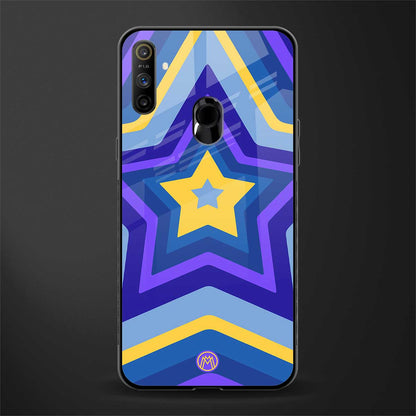 y2k yellow blue stars glass case for realme narzo 20a image
