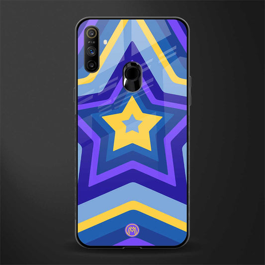 y2k yellow blue stars glass case for realme narzo 20a image