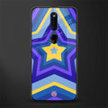 y2k yellow blue stars glass case for oppo f11 pro image