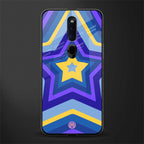 y2k yellow blue stars glass case for oppo f11 pro image