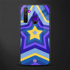 y2k yellow blue stars glass case for realme 5i image