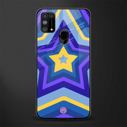 y2k yellow blue stars glass case for samsung galaxy f41 image