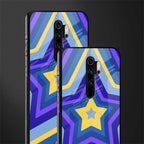 y2k yellow blue stars glass case for redmi note 8 pro image-2