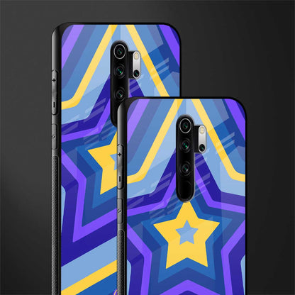 y2k yellow blue stars glass case for redmi note 8 pro image-2