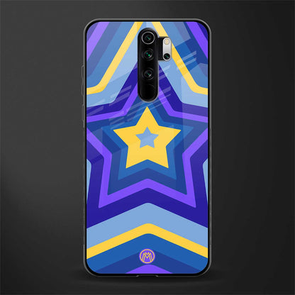 y2k yellow blue stars glass case for redmi note 8 pro image