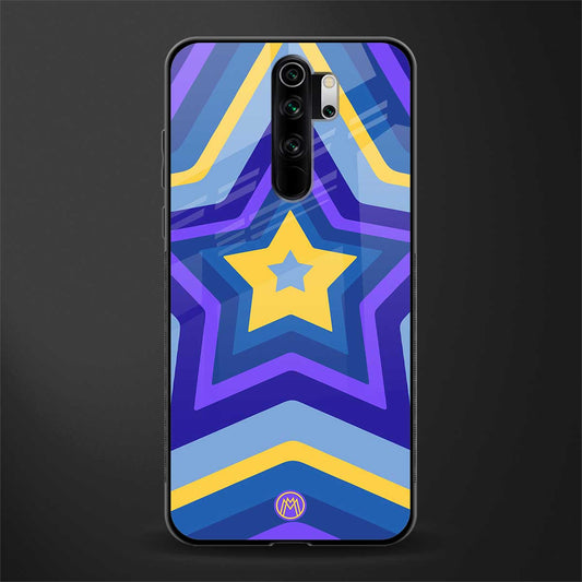 y2k yellow blue stars glass case for redmi note 8 pro image