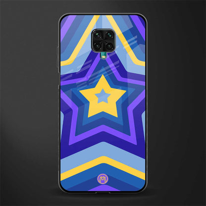 y2k yellow blue stars glass case for poco m2 pro image