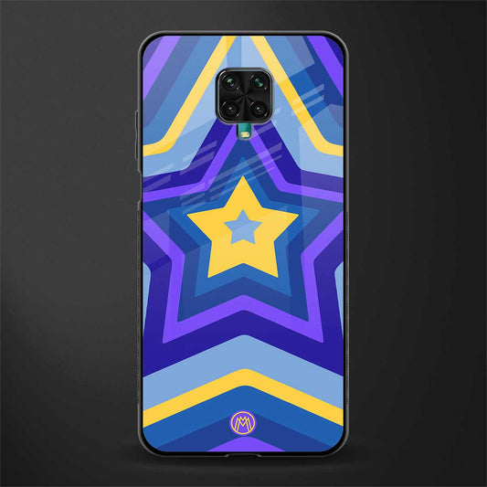 y2k yellow blue stars glass case for redmi note 9 pro max image