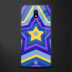 y2k yellow blue stars glass case for redmi 8a image