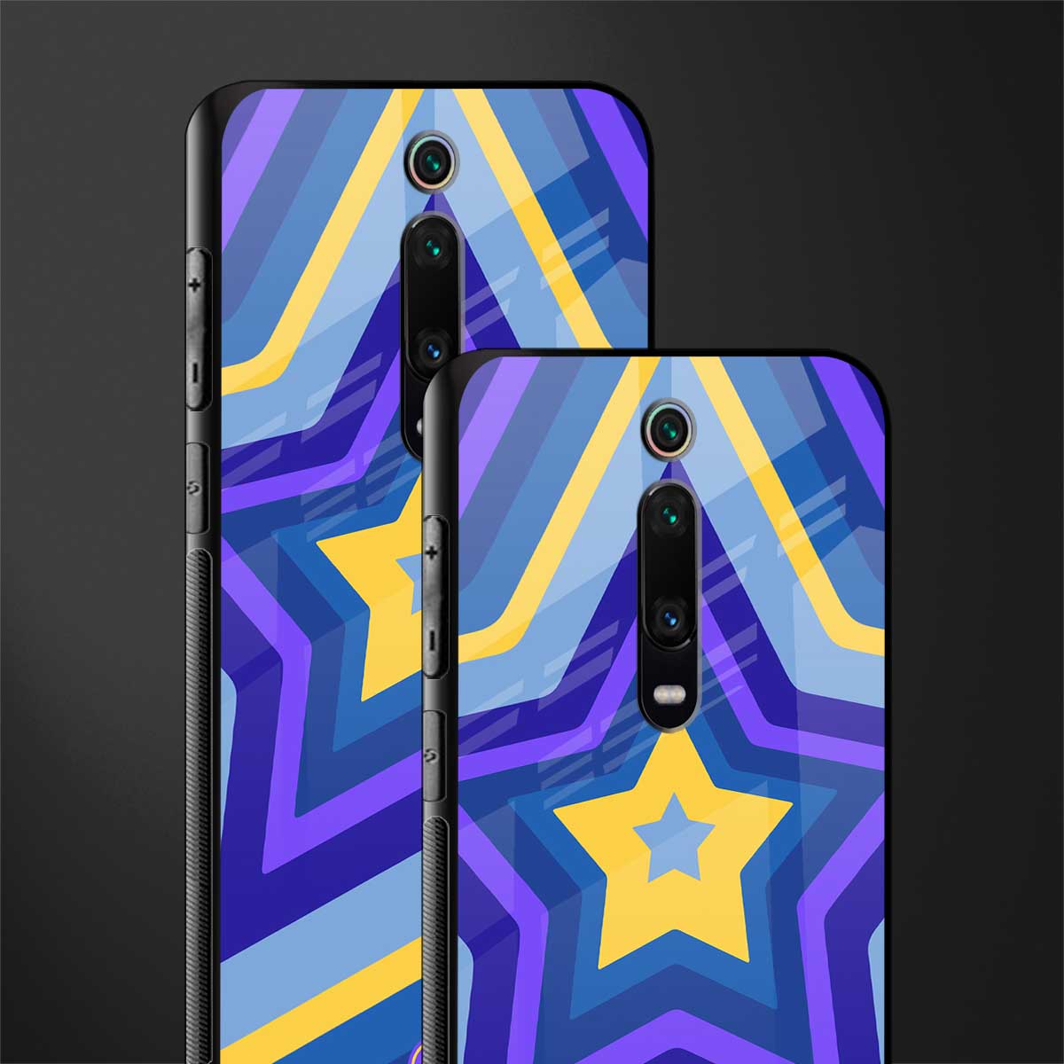y2k yellow blue stars glass case for redmi k20 image-2