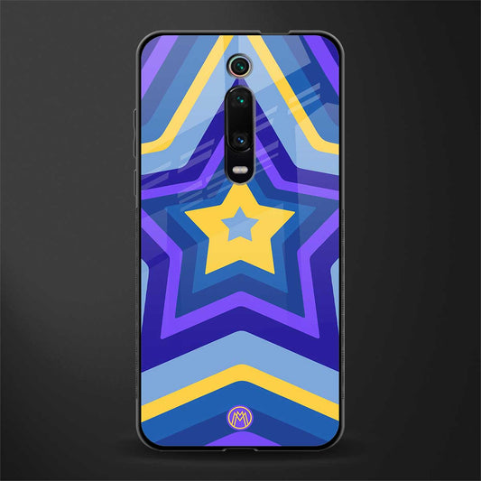 y2k yellow blue stars glass case for redmi k20 image