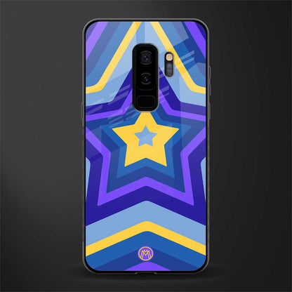 y2k yellow blue stars glass case for samsung galaxy s9 plus image