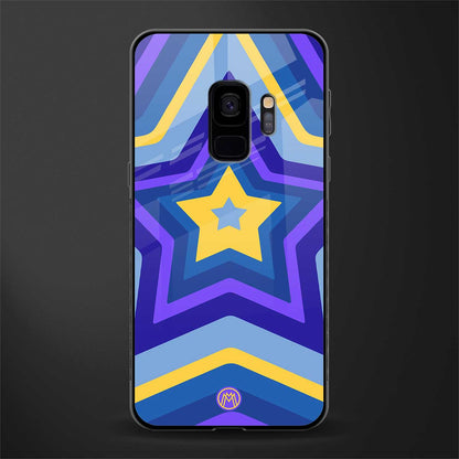 y2k yellow blue stars glass case for samsung galaxy s9 image