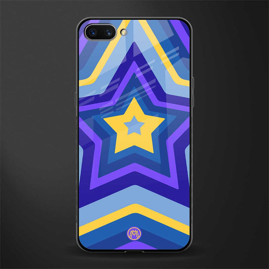 y2k yellow blue stars glass case for realme c1 image