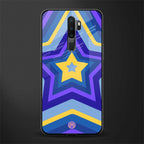 y2k yellow blue stars glass case for oppo a5 2020 image