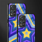 y2k yellow blue stars glass case for xiaomi 11i 5g image-2