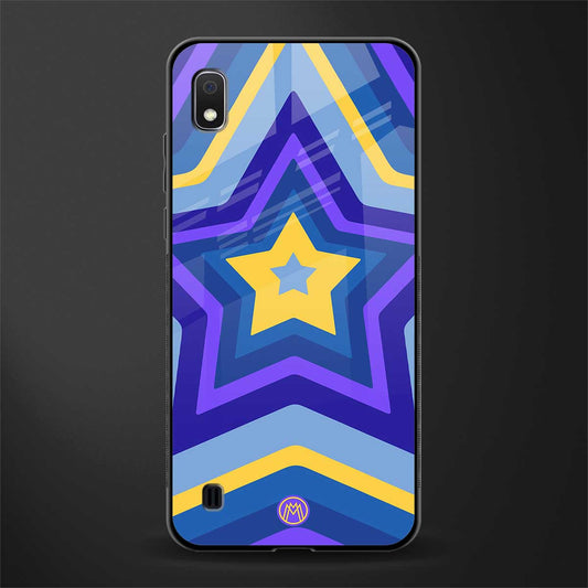 y2k yellow blue stars glass case for samsung galaxy a10 image