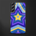 y2k yellow blue stars glass case for samsung galaxy s21 fe 5g image