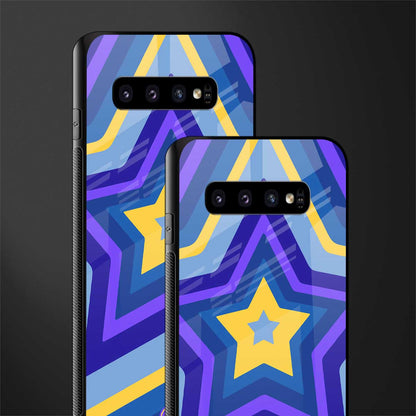 y2k yellow blue stars glass case for samsung galaxy s10 image-2