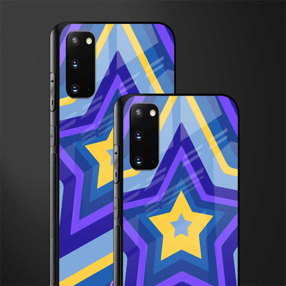 y2k yellow blue stars glass case for samsung galaxy s20 image-2