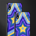 y2k yellow blue stars glass case for vivo y91i image-2