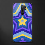 y2k yellow blue stars glass case for redmi 9 prime image