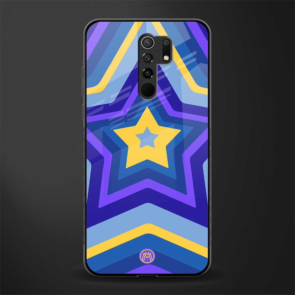 y2k yellow blue stars glass case for poco m2 image