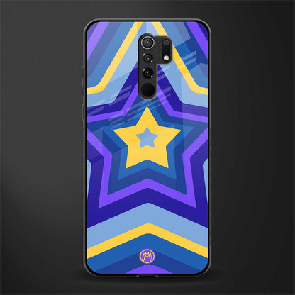 y2k yellow blue stars glass case for poco m2 image