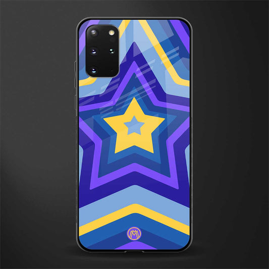 y2k yellow blue stars glass case for samsung galaxy s20 plus image