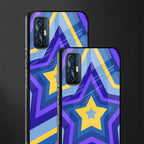 y2k yellow blue stars glass case for vivo v17 image-2