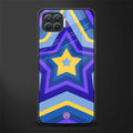 y2k yellow blue stars glass case for oppo f17 image