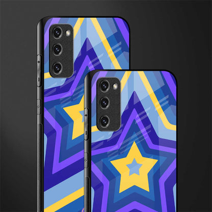 y2k yellow blue stars glass case for samsung galaxy s20 fe image-2
