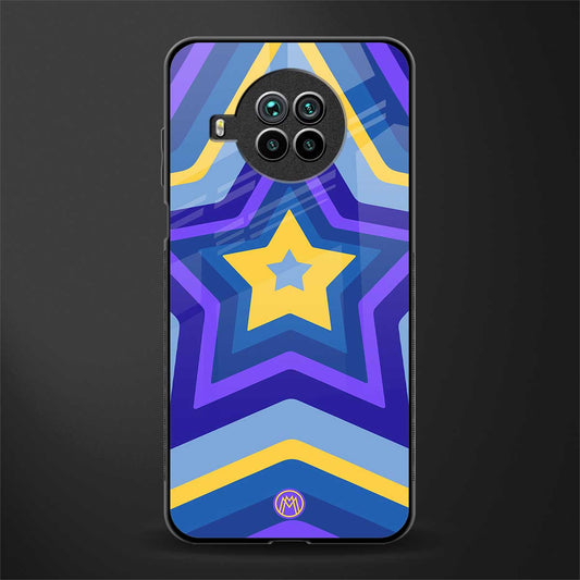 y2k yellow blue stars glass case for mi 10i image