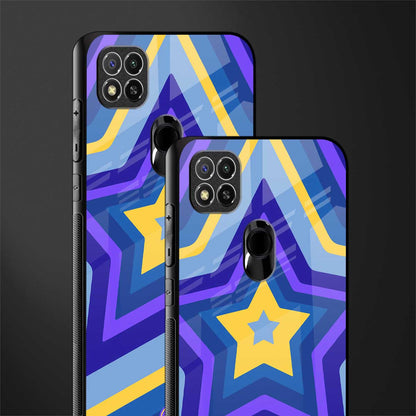 y2k yellow blue stars glass case for redmi 9 image-2