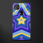 y2k yellow blue stars glass case for redmi 9 image