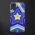 y2k yellow blue stars glass case for vivo v20 pro image