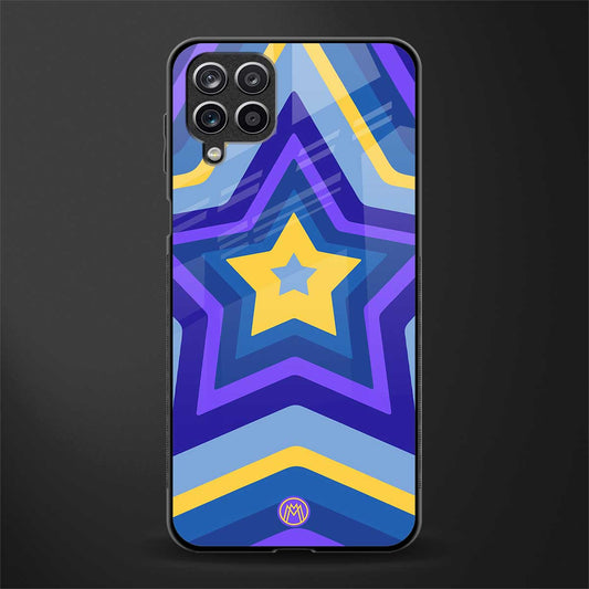 y2k yellow blue stars glass case for samsung galaxy m12 image