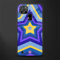 y2k yellow blue stars glass case for realme c21 image